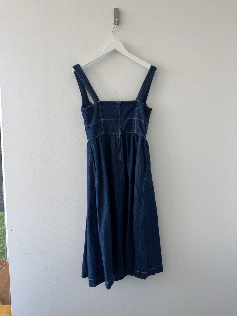 REFORMATION Tagliatelle Denim Midi Dress 6 - Picture 8 of 8